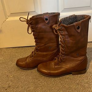 Charlotte Russe Black above ankle boots that can be folded half way down! Size 7